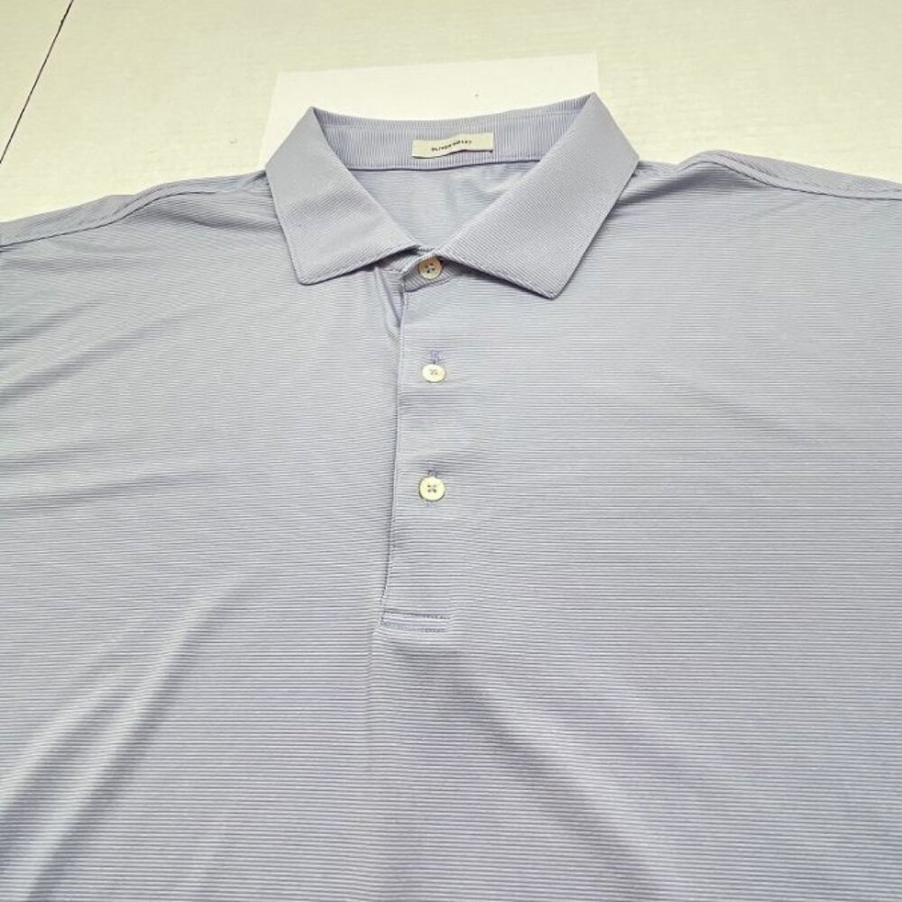 Oliver Ridley Men's Golf Shirt - Blue Striped - Size 2XL - EUC